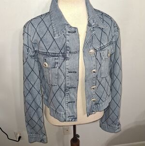 Fashion Nova - Light Blue Jean Jacket- W Sz Medium